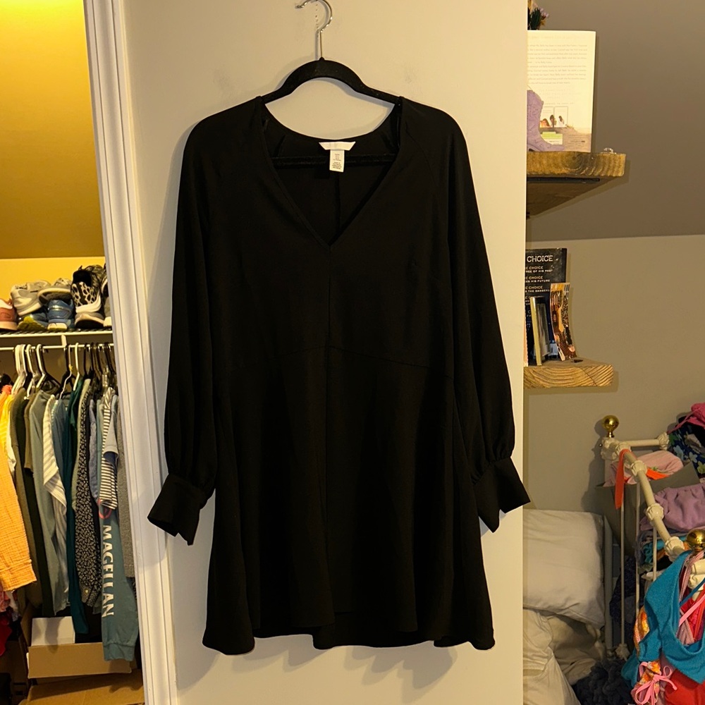H&M size medium black long sleeve dress